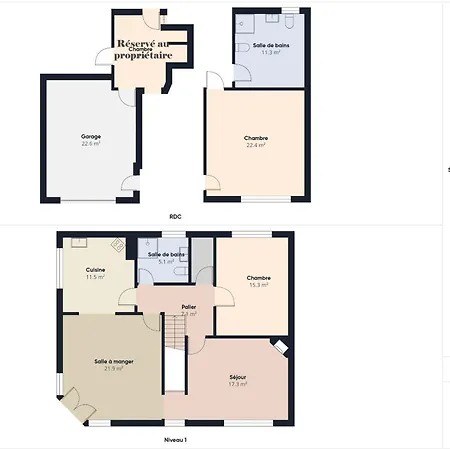 Maison Pour 6 A 400m De La *